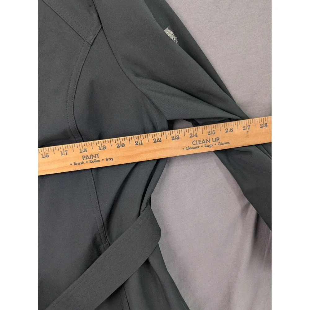 Vince Camuto Womens Black Hooded Softshell Belted Trench Coat V10713 XL